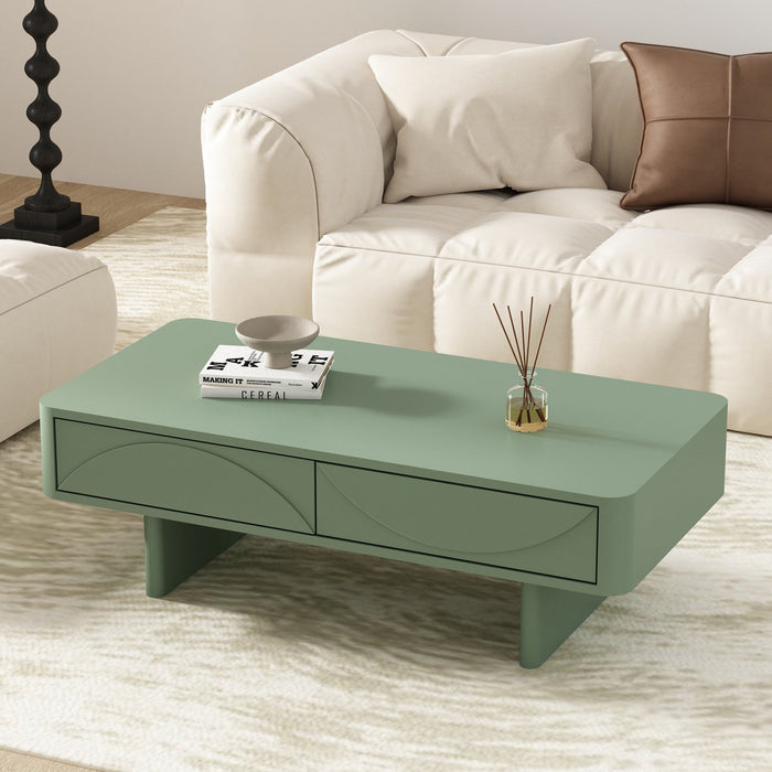 Ella Modern 47\" Coffee Table in Sage Green 