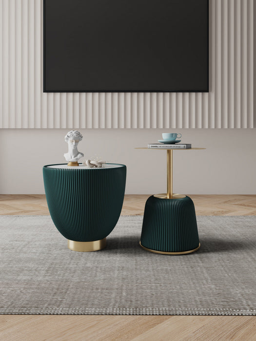 Anderson Modern 2-Piece End Table in Green 