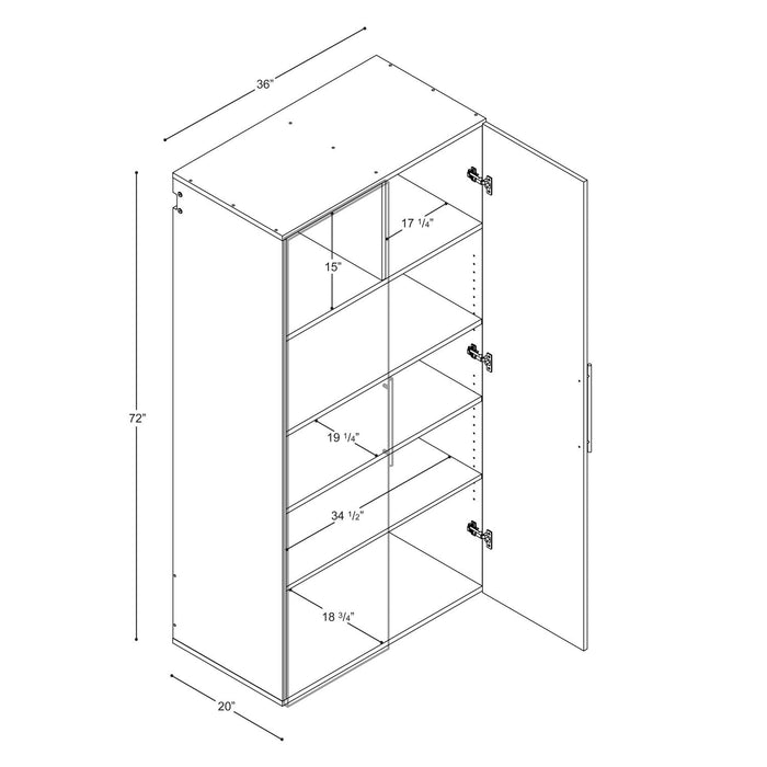 Hangups 36-inch Garage Storage Cabinet - White 