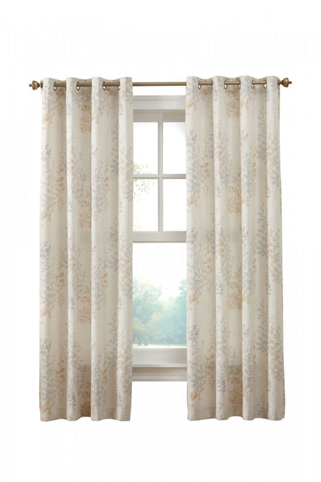 Habitat Lana Ivory Light Filtering Grommet Curtain Panel - 50 x 84