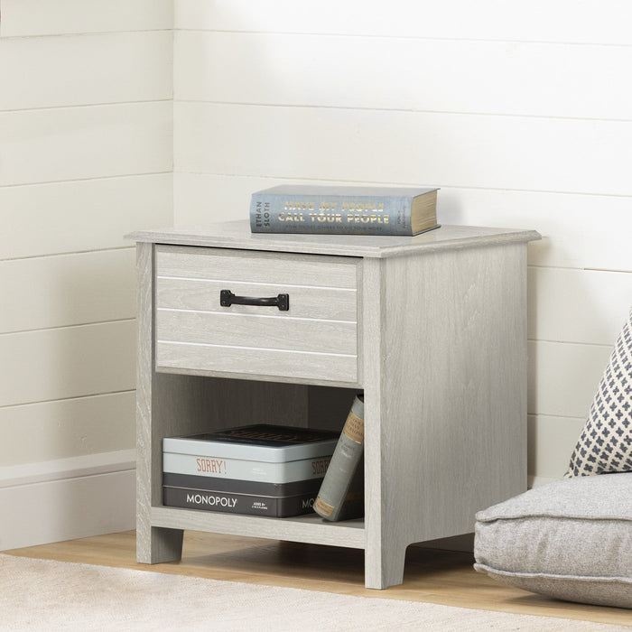 Ulysses 1-Drawer Nightstand - Winter Oak