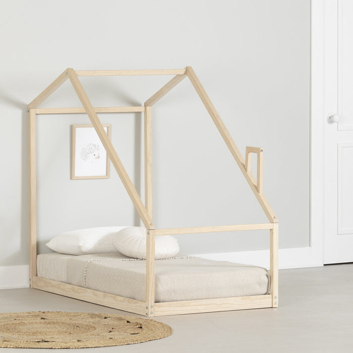 Sweedi House Bed with Chimney - Natural