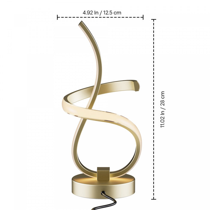 16\" Golden Swirl LED Table Lamp  