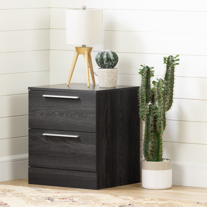 Step One Essential 2-drawer Nightstand - Gray Oak 