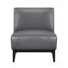 Murdock Accent Chair Dark Grey Leather 