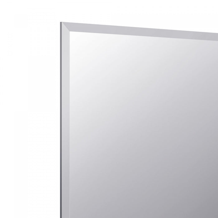 Dovetail 24 Inch Frameless Rectangular Mirror In Chrome 
