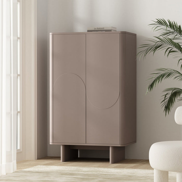 Ella Modern 32\" Accent Cabinet in Mocha 