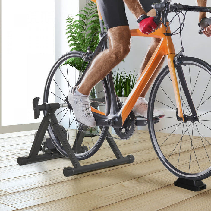 Soozier Indoor Bike Trainer Magnetic Bicycle Stand With Quick Release Skewer, 5 Levels Resistance, B