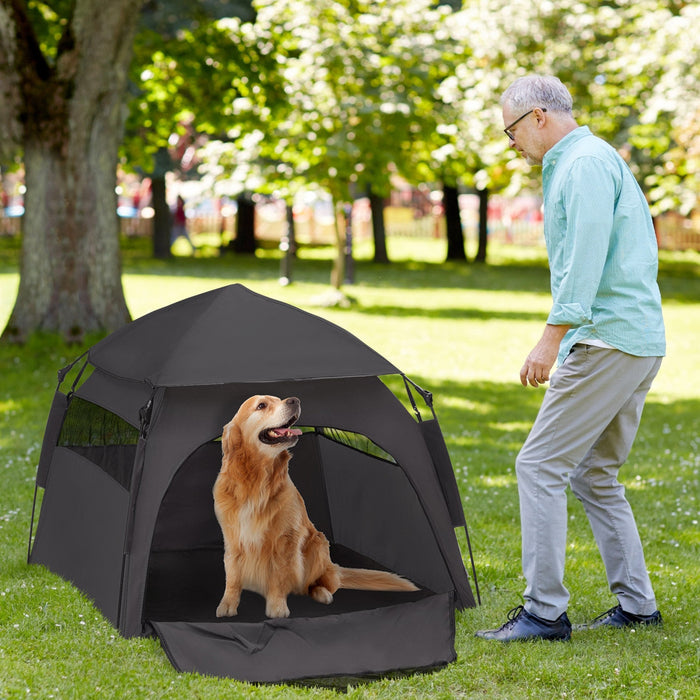 Pawhut Pop Up Dog Tent For Large, Extra Large Dogs, Portable Pet Playpen Tent For Beach, Backyard, H