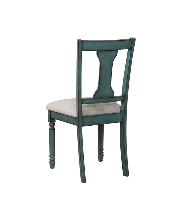 Willow Fabric Teal Dining Chair - Set of 2