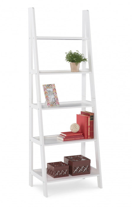 Acadia Ladder Bookcase - White
