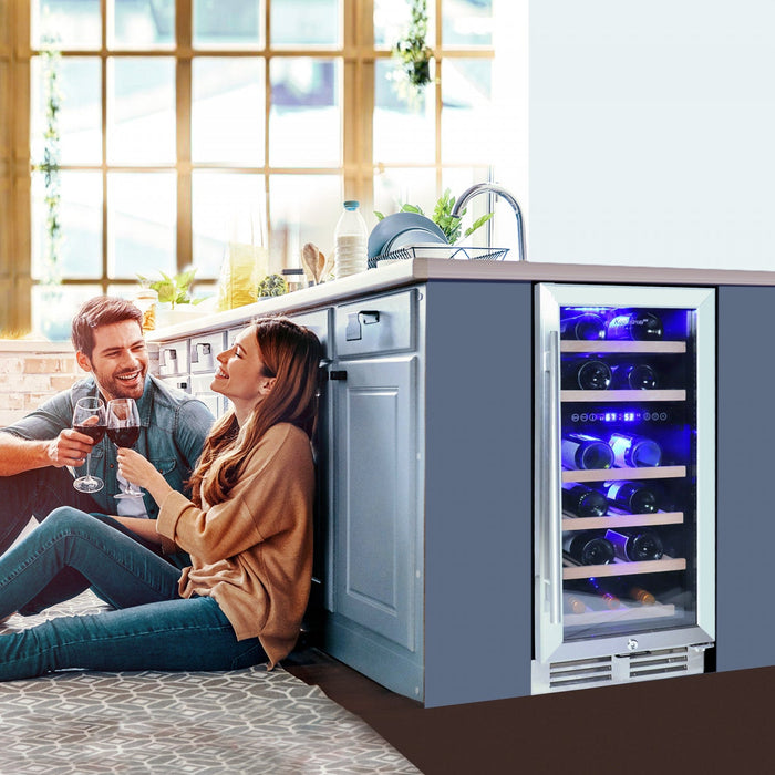 Koolatron 28 Bottle Built-In Compressor Wine Cellar Stainless Steel
