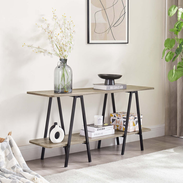 Celine Contemporary Modern 47\" Console Table in Rustic Gray 
