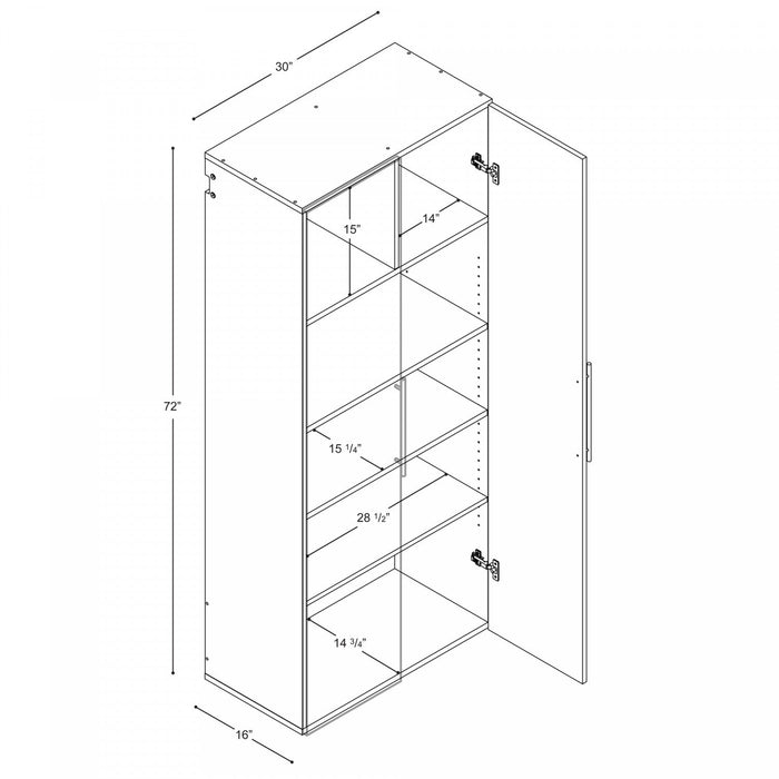 Hangups 30-inch Garage Storage Cabinet - Light Gray 