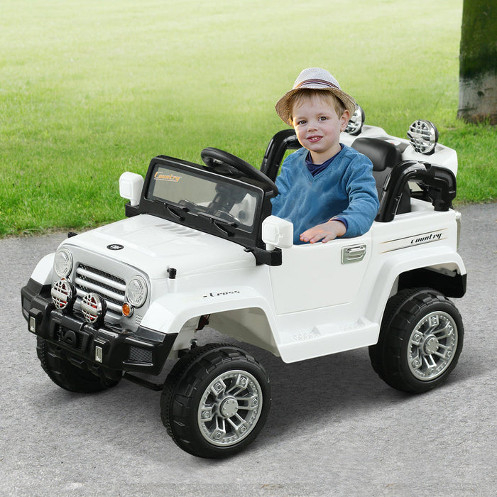 Aosom 12v Kids Ride On Car Electric Ride On Toy Truck With Remote Control 2 Speeds Lights Mp3 Lcd In
