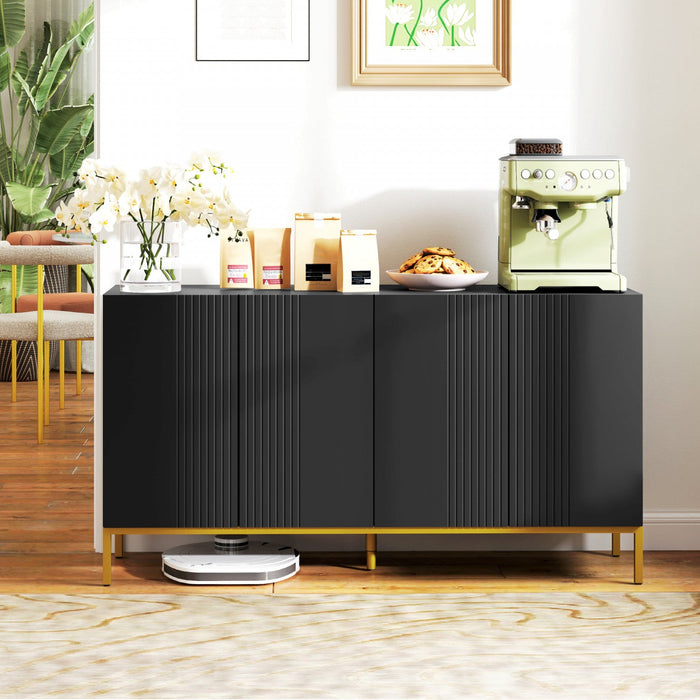 HOMCOM Sideboard Buffet Cabinet with Adjustable Shelves, Soft-Close Doors