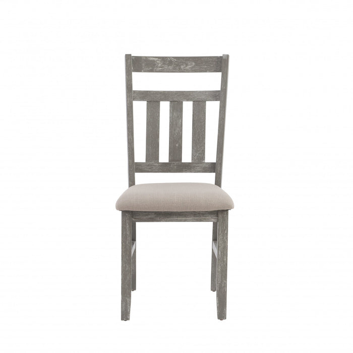 Turino Fabric Weathered Grey Dining Chair - Set of 2