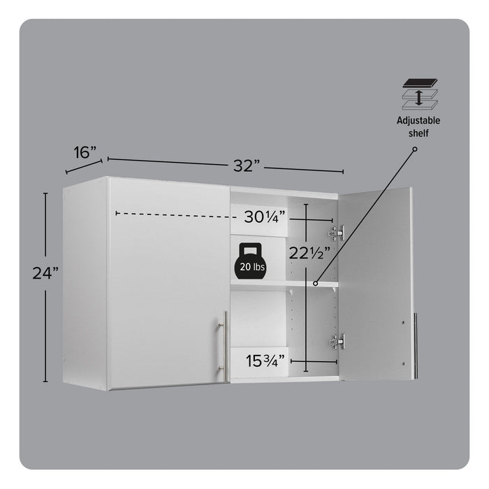 Elite 32\" Stackable Wall Cabinet - Light Grey