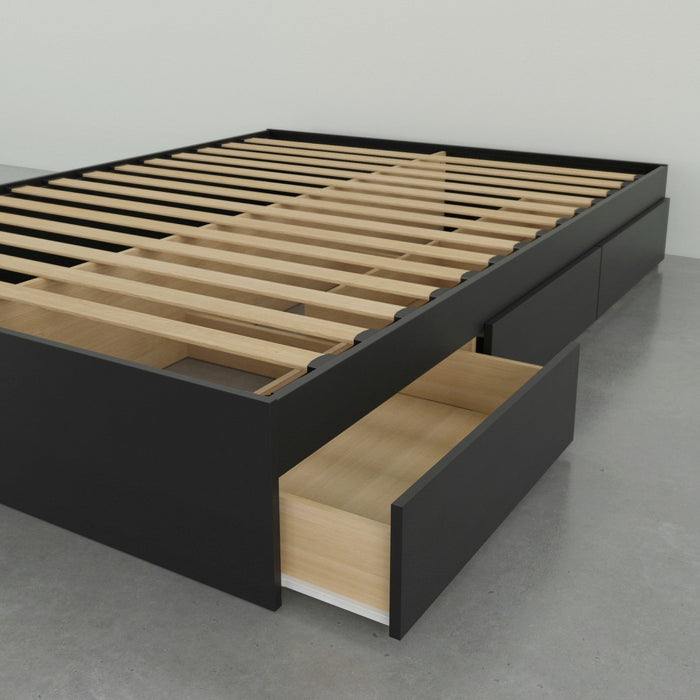 Nordika Full Storage Platform Bed - Black 