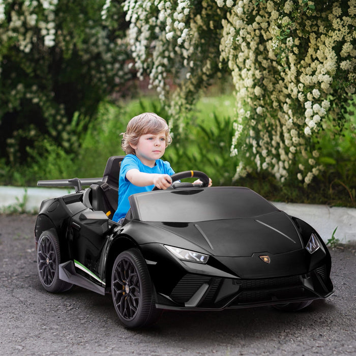 Qaba 12v Electric Powered Ride-On Car For Kids, Lamborghini Huracan Licensed Kids Car With Remote Co
