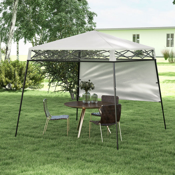 Outsunny 7' X 7' Garden Foldable Pop Up Gazebo Tent With Backpack & Adjustable Legs Outdoor Party Ca