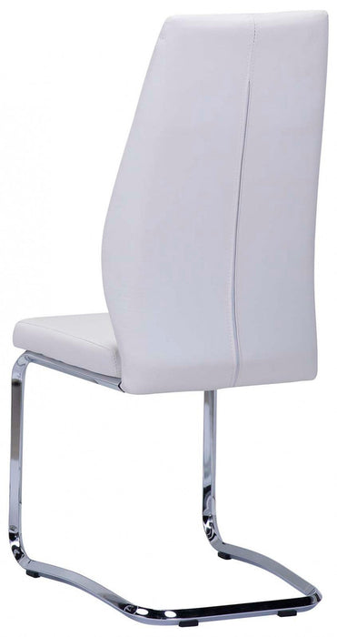 Julius Dining Chair, White Faux Leather (set Of 2) 
