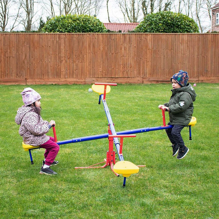 Outsunny Kids Metal Seesaw Teeter Totter Children's Playground Equipment For Garden Outdoor Indoor S