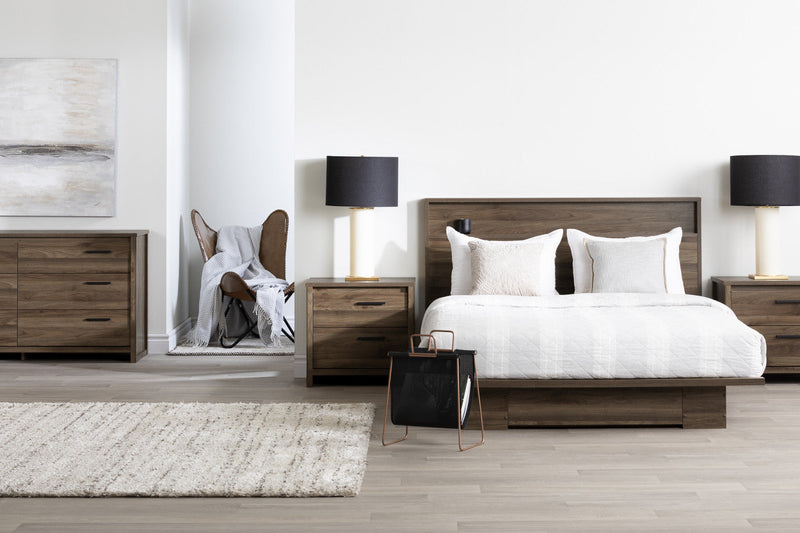Tao 2-Drawer Nightstand - Natural Walnut 