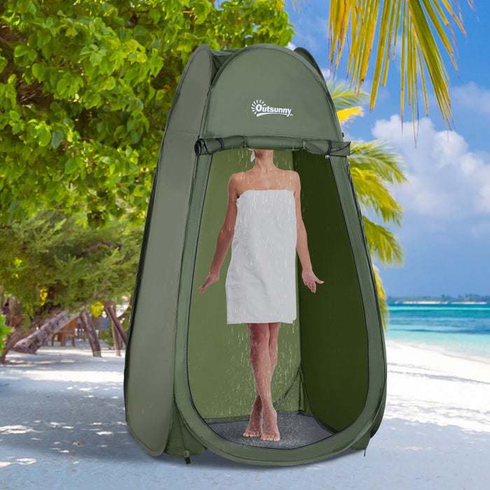 Outsunny Pop Up Shower Tent Portable Dressing Changing Room Privacy Shelter Tents For Outdoor Campin