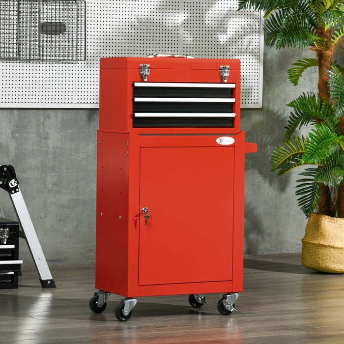 Durhand 2 In 1 Detachable Tool Box And Tool Cabinet With Wheels