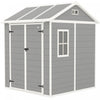 Outsunny 6' X 6' Outdoor Storage Shed, Resin Shed With Floor, Window
