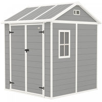 Outsunny 6' X 6' Outdoor Storage Shed, Resin Shed With Floor, Window