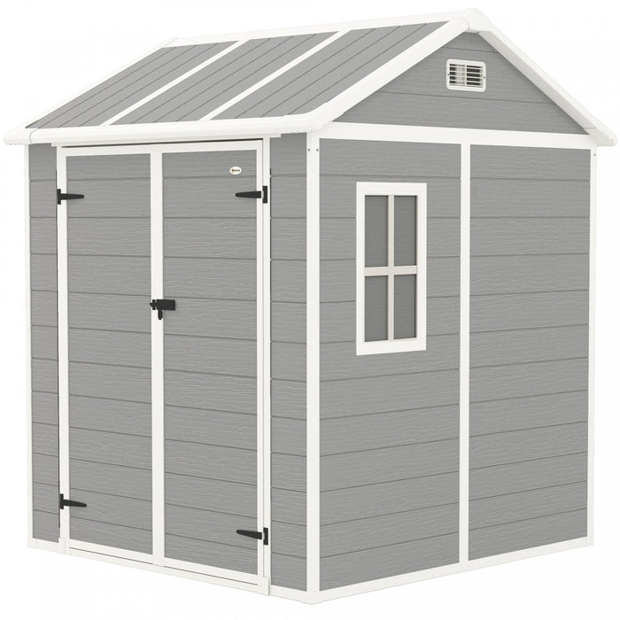 Outsunny 6' X 6' Outdoor Storage Shed, Resin Shed With Floor, Window