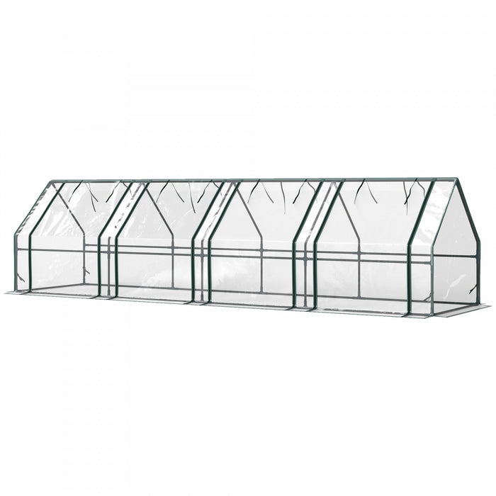 Outsunny 12' X 3' X 3' Portable Greenhouse, Tunnel Greenhouse Clear