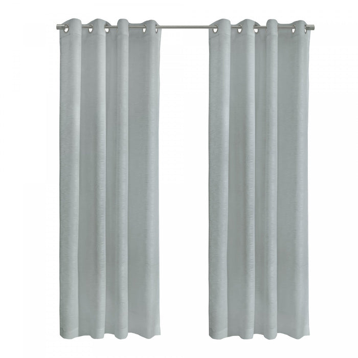 Habitat Boucle Light Grey Sheer Grommet Curtain Panel - 52 x 63