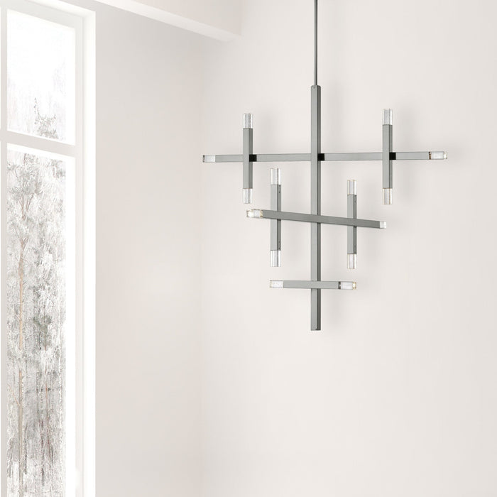 Dainolite Francesca Chandelier 42w Polished Chrome Acrylic Diffuser Lamp