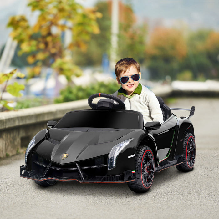 Aosom 12v Electric Powered Ride-On Car With Butterfly Doors, 4.3mph Kids Ride-on Toy For Boys And Gi