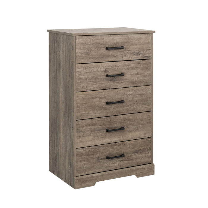 Prepac Rustic Ridge 27.5\" 5-Drawer Chest - Brown