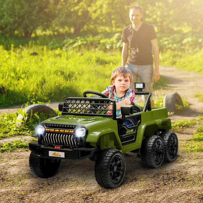 Qaba 12v Electric Powered Ride-On Car For Kids, 4wd/2wd Switchable Ride On Car With Remote Control, 