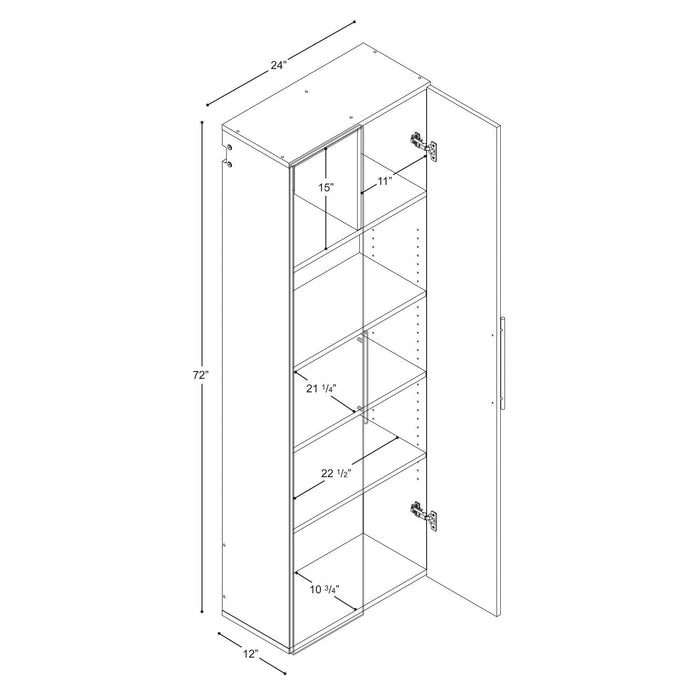 Hangups 4-shelf Garage Storage Cabinet - White 