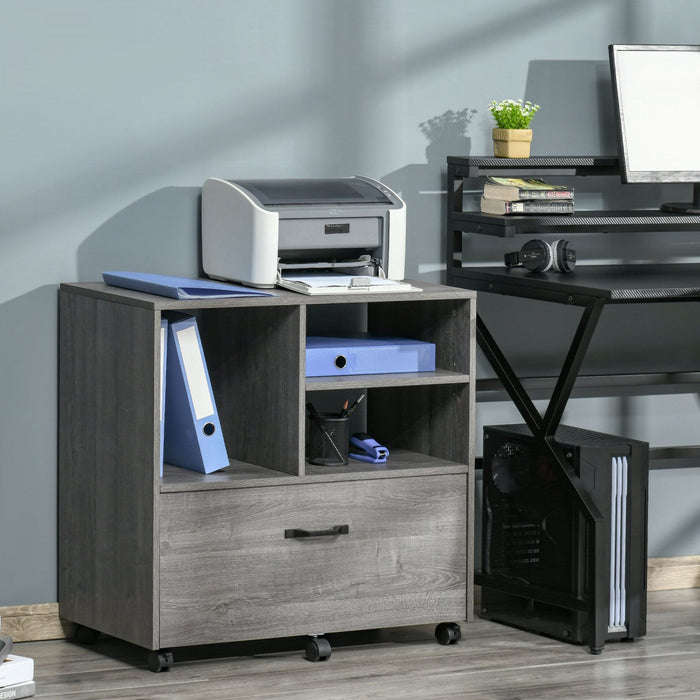 Vinsetto Filing Cabinet With Hanging Rail