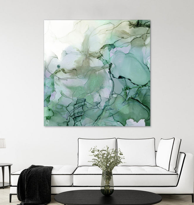 \"Emerald Cavern I\" Giant Art 54x54 Wall Art