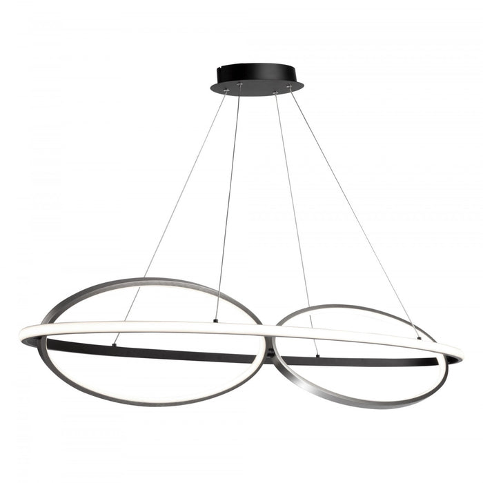 Gemini 38 W LED Black Nickel Flush Mount 
