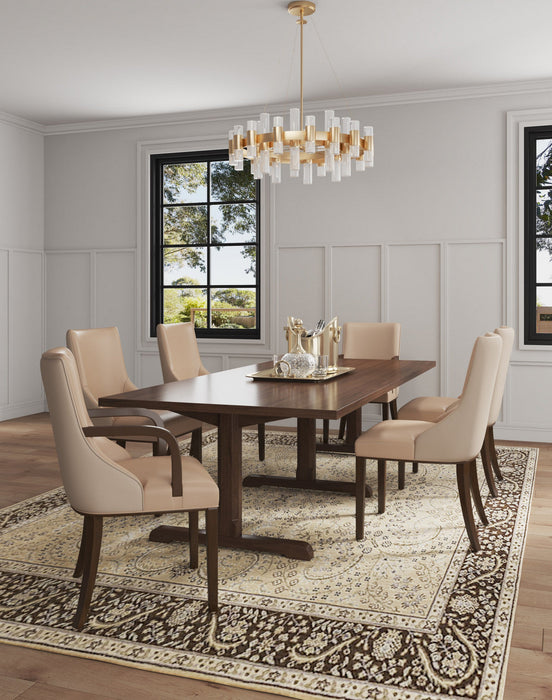 Shubert Modern 6-Piece Dining Chair Set in Tan 