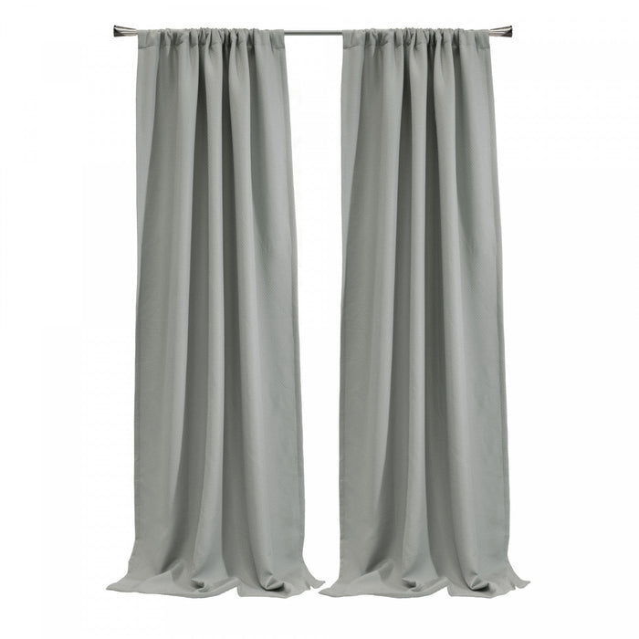 Thermalogic Birmingham Silver Room Darkening Dual Header Curtain Panel - 52 x 84