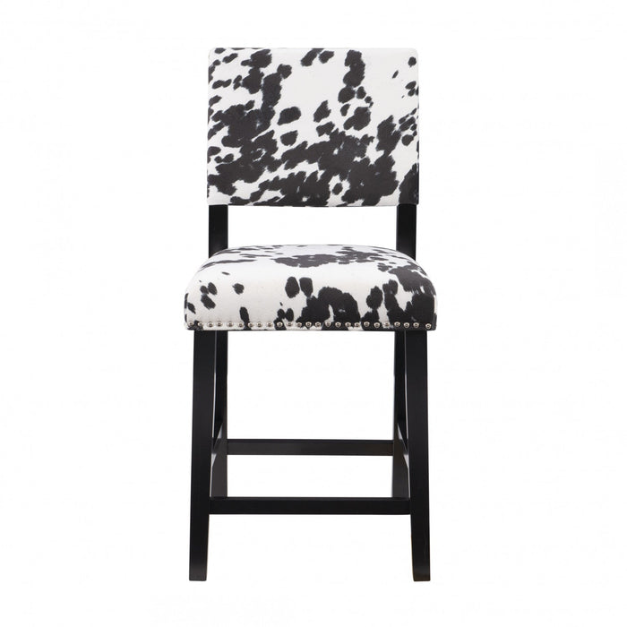 Corey Udder Madness Fabric Counter-Height Stool - Black