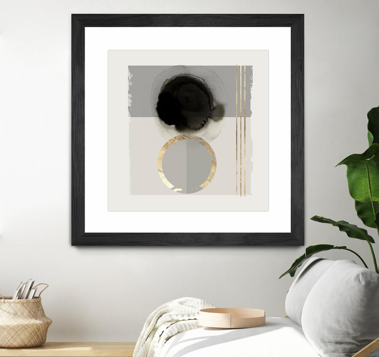 \"Dream Life Inspired Ii\" Matted and Framed Black 36x36 Wall Art