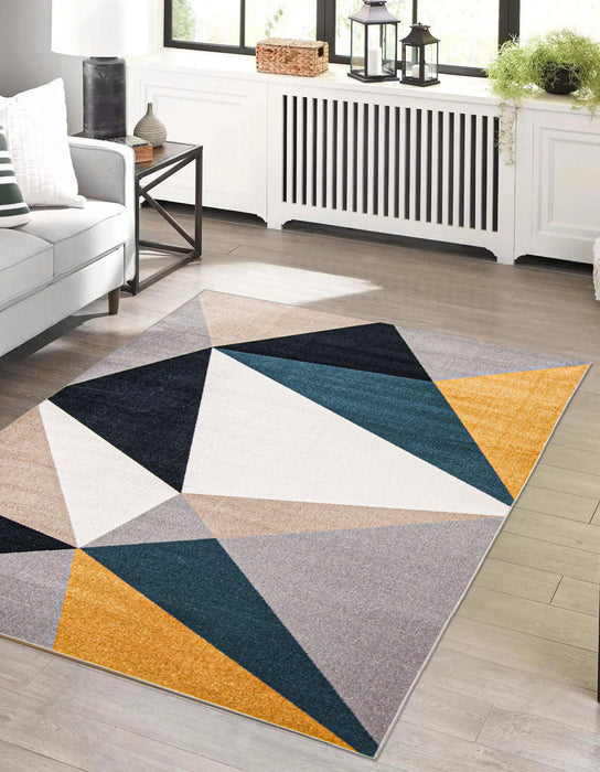 Gemma Multi-Colour Machine Washable Area Rug - 5'0\" x 7'0\"
