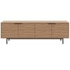 Nordika Hamilton 70\" TV Stand with 4 Storage Cabinets - Light Walnut 
