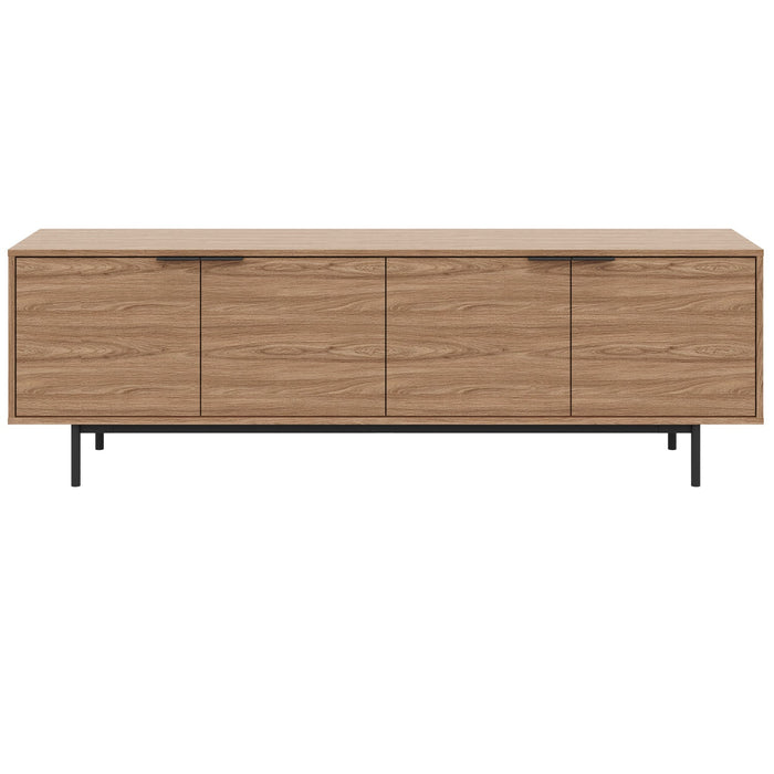 Nordika Hamilton 70\" TV Stand with 4 Storage Cabinets - Light Walnut 